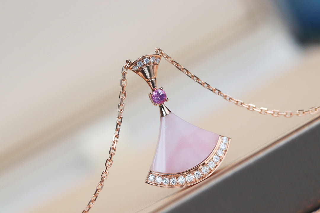 [⭐⭐JeweliWhal]TRAUM-HALSKETTE PINK MOP DIAMANT
