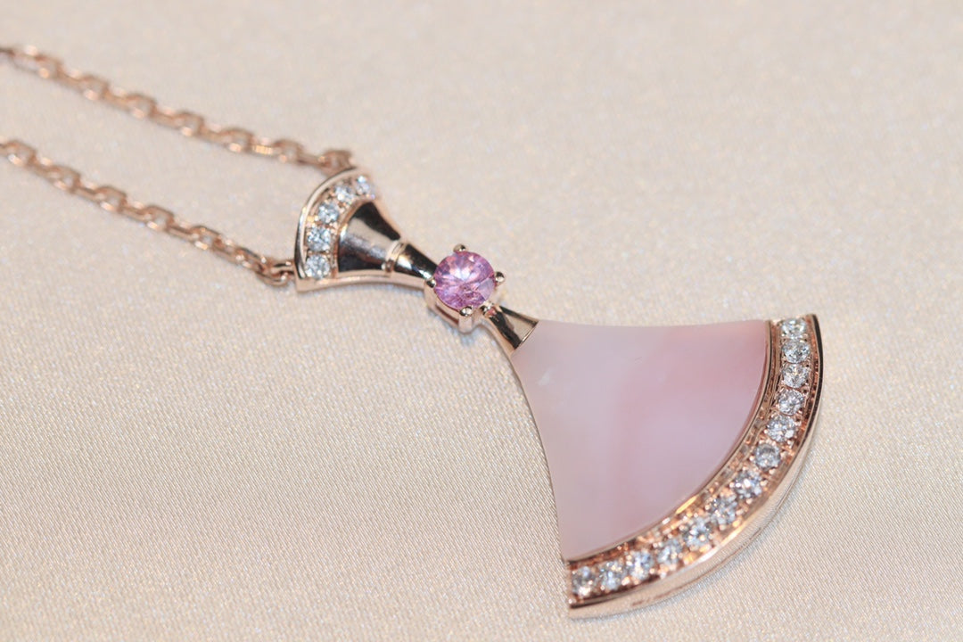 [⭐⭐JeweliWhal]TRAUM-HALSKETTE PINK MOP DIAMANT