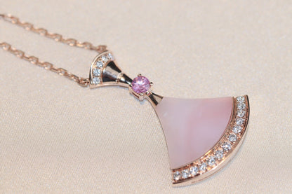 [⭐⭐JeweliWhal]TRAUM-HALSKETTE PINK MOP DIAMANT