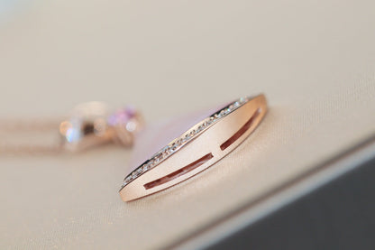 [⭐⭐JeweliWhal]TRAUM-HALSKETTE PINK MOP DIAMANT