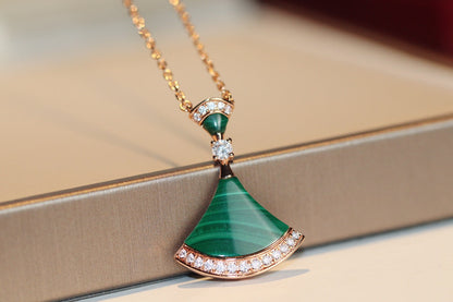 [⭐⭐JeweliWhal]TRAUM-HALSKETTE MALACHIT DIAMANT
