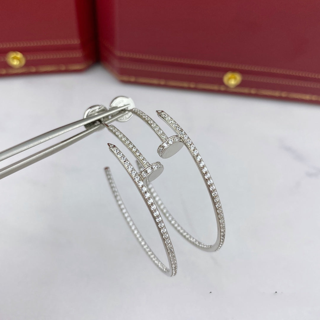 [⭐⭐JeweliWhal]JUSTE EARRINGS FULL DIAMONDS 1.8MM