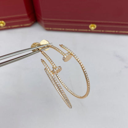 [⭐⭐JeweliWhal]JUSTE EARRINGS FULL DIAMONDS 1.8MM