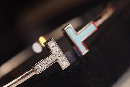[JeweliWhal]T BRACELET 1.8MM TURQUOISE DIAMOND PINK GOLD