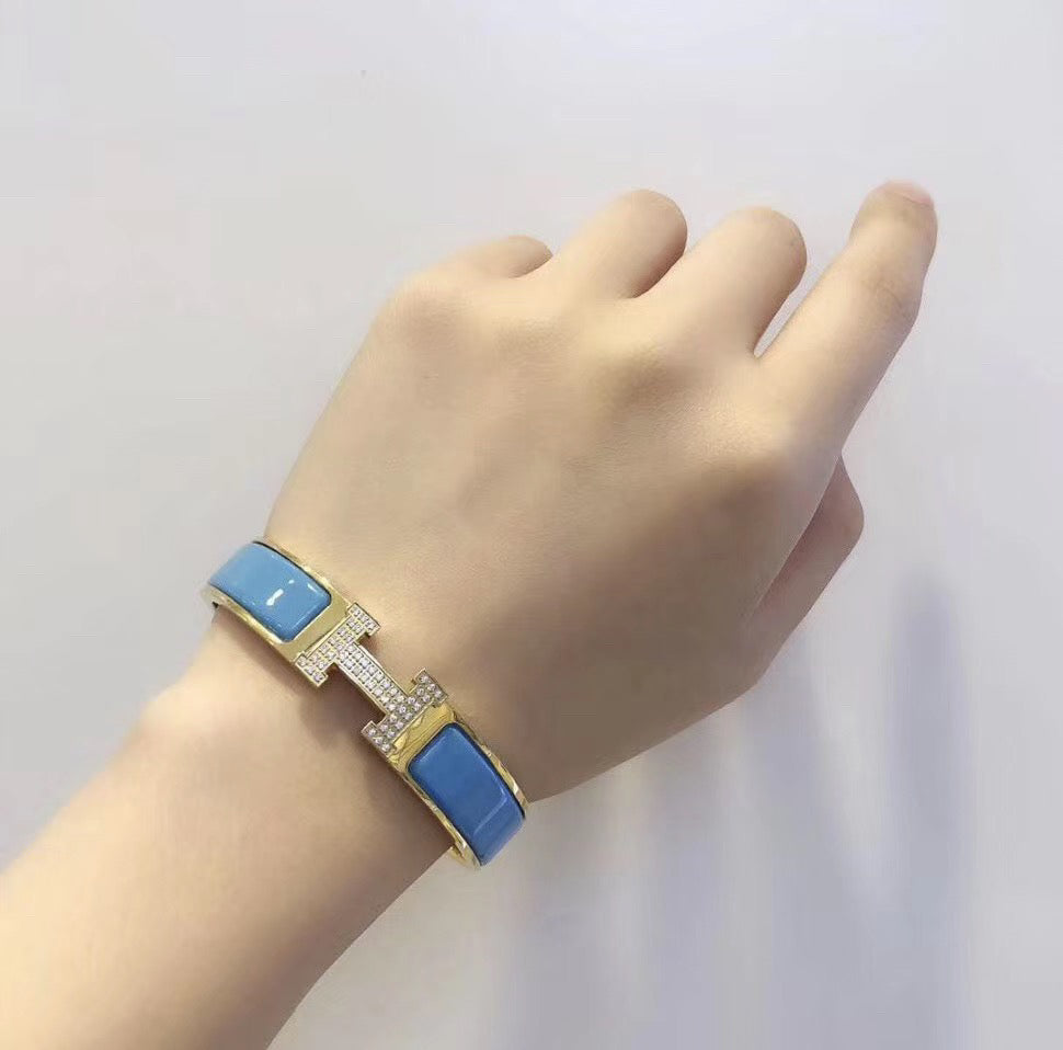 [⭐⭐JeweliWhal]H CLOUD BLAUES ARMBAND GOLD DIAMANT