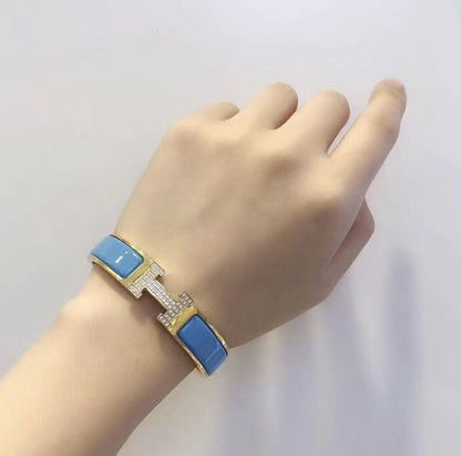 [⭐⭐JeweliWhal]H CLOUD BLAUES ARMBAND GOLD DIAMANT