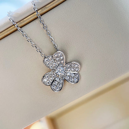 [⭐⭐JeweliWhal]CLOVER DIAMOND NECKLACE SILVER