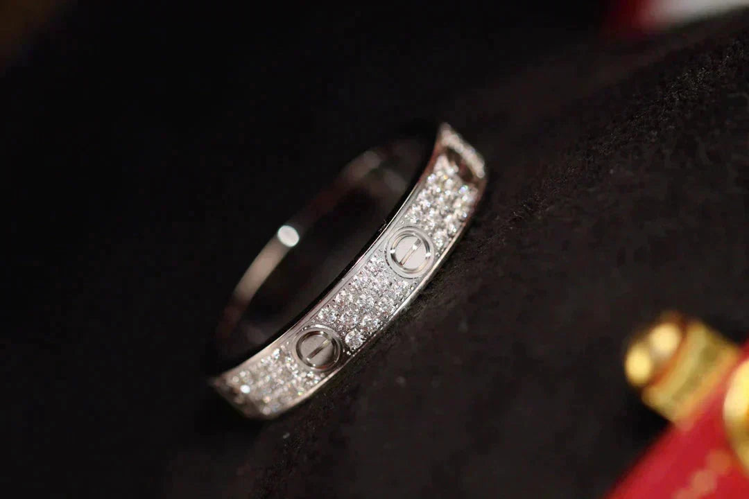 [⭐⭐JeweliWhal]LOVE RING 3.6MM DIAMOND PAVED