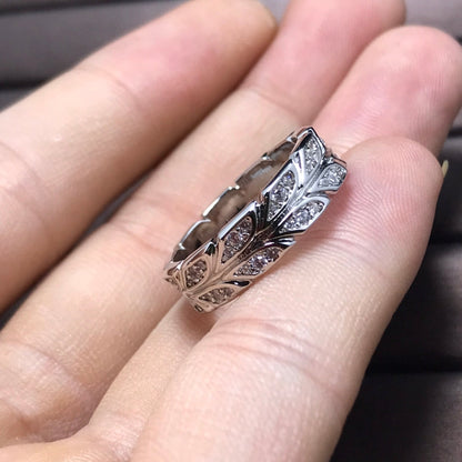 [JeweliWhal]OLIVE LEAF RING DIAMONDS