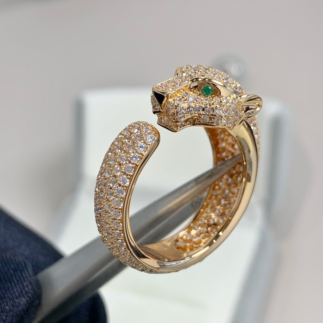 [⭐⭐JeweliWhal]PANTHERE PINK GOLD DIAMOND RING