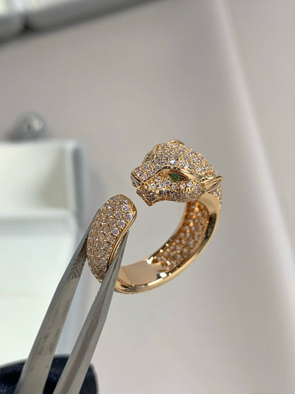[⭐⭐JeweliWhal]PANTHERE PINK GOLD DIAMOND RING