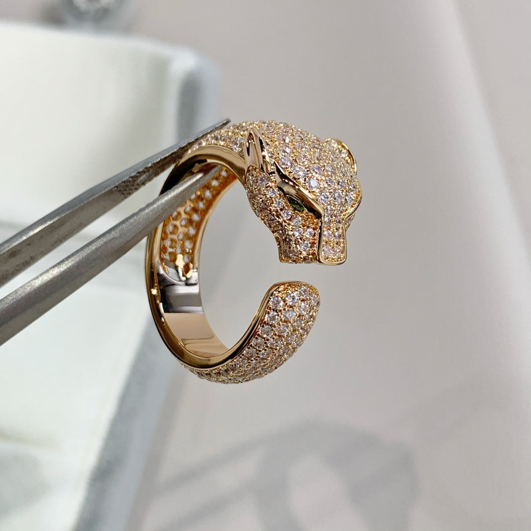 [⭐⭐JeweliWhal]PANTHERE PINK GOLD DIAMOND RING
