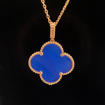 [⭐⭐JeweliWhal]CLOVER 25MM NECKLACE TURQUOISE ROSE GOLD