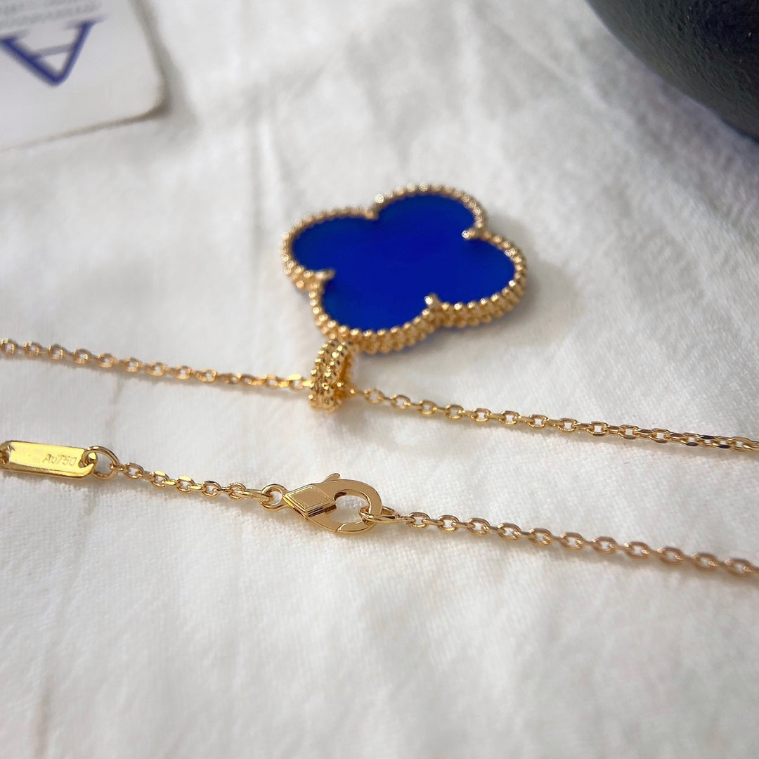 [⭐⭐JeweliWhal]CLOVER 25MM NECKLACE TURQUOISE ROSE GOLD