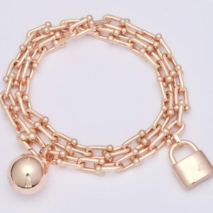 [JeweliWhal]HARDWEAR WRAP PINK GOLD BRACELET