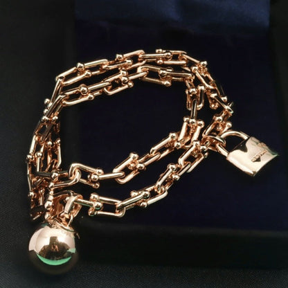 [JeweliWhal]HARDWEAR WRAP PINK GOLD BRACELET