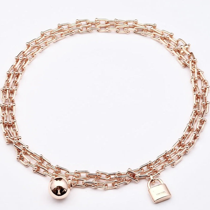 [JeweliWhal]HARDWEAR PINK GOLD WRAP NECKLACE