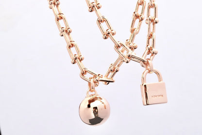 [JeweliWhal]HARDWEAR PINK GOLD WRAP NECKLACE