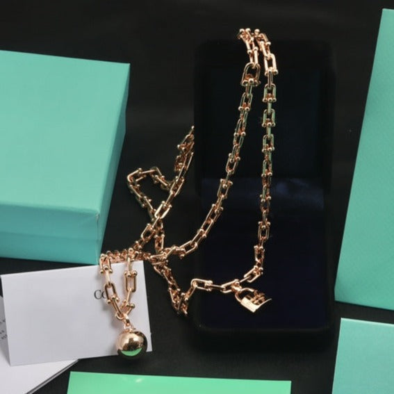 [JeweliWhal]HARDWEAR PINK GOLD WRAP NECKLACE