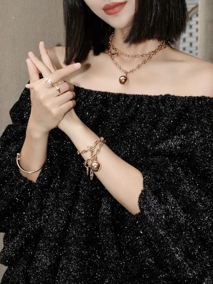 [JeweliWhal]HARDWEAR PINK GOLD WRAP NECKLACE