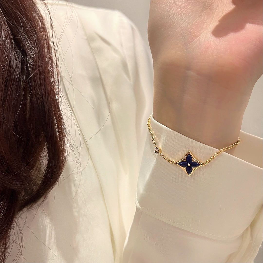 [⭐⭐JeweliWhal]COLOR STAR PINK GOLD DIAMOND BRACELET