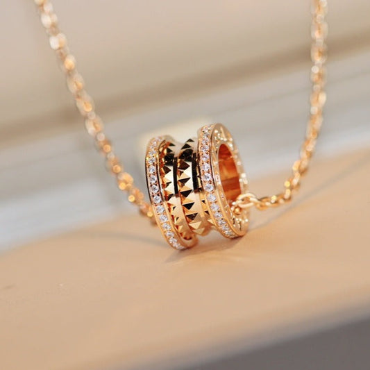 [⭐⭐JeweliWhal]ZERO 1 ROCK ANHÄNGER ROSÉGOLD HALSKETTE