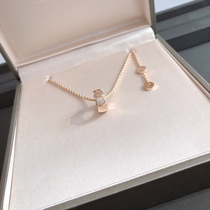 [⭐⭐JeweliWhal]SERPENTI PEDANT DIAMOND PINK GOLD NECKLACE