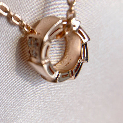 [⭐⭐JeweliWhal]SERPENTI PEDANT DIAMOND PINK GOLD NECKLACE