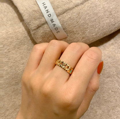 [JeweliWhal]T TRUE 3.5MM PINK GOLD RING