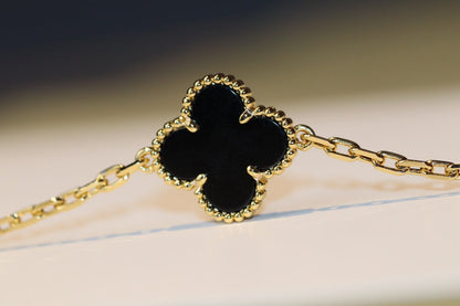 [⭐⭐JeweliWhal]CLOVER 20 MOTIFS ONYX ROSE GOLD