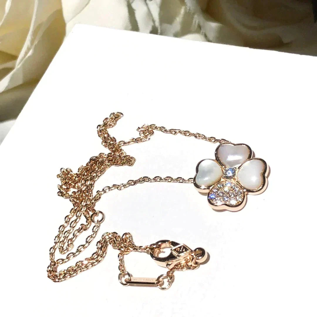 [⭐⭐JeweliWhal]CLOVER MOP DIAMANT HALSKETTE ROSÉGOLD