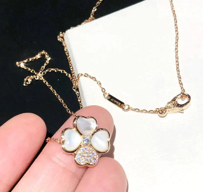 [⭐⭐JeweliWhal]CLOVER MOP DIAMANT HALSKETTE ROSÉGOLD