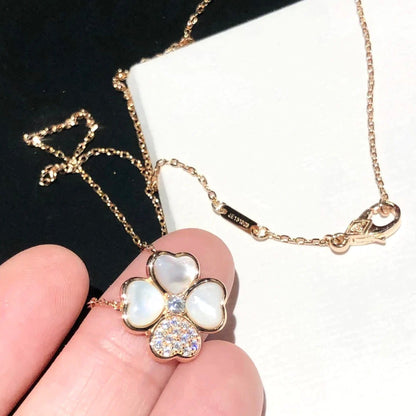 [⭐⭐JeweliWhal]CLOVER MOP DIAMANT HALSKETTE ROSÉGOLD