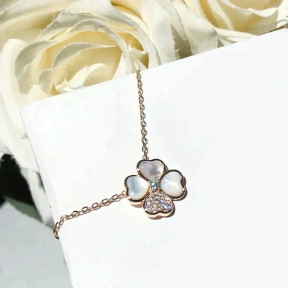 [⭐⭐JeweliWhal]CLOVER MOP DIAMANT HALSKETTE ROSÉGOLD