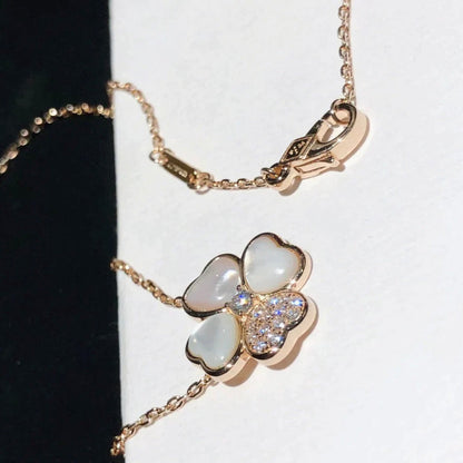 [⭐⭐JeweliWhal]CLOVER MOP DIAMANT HALSKETTE ROSÉGOLD