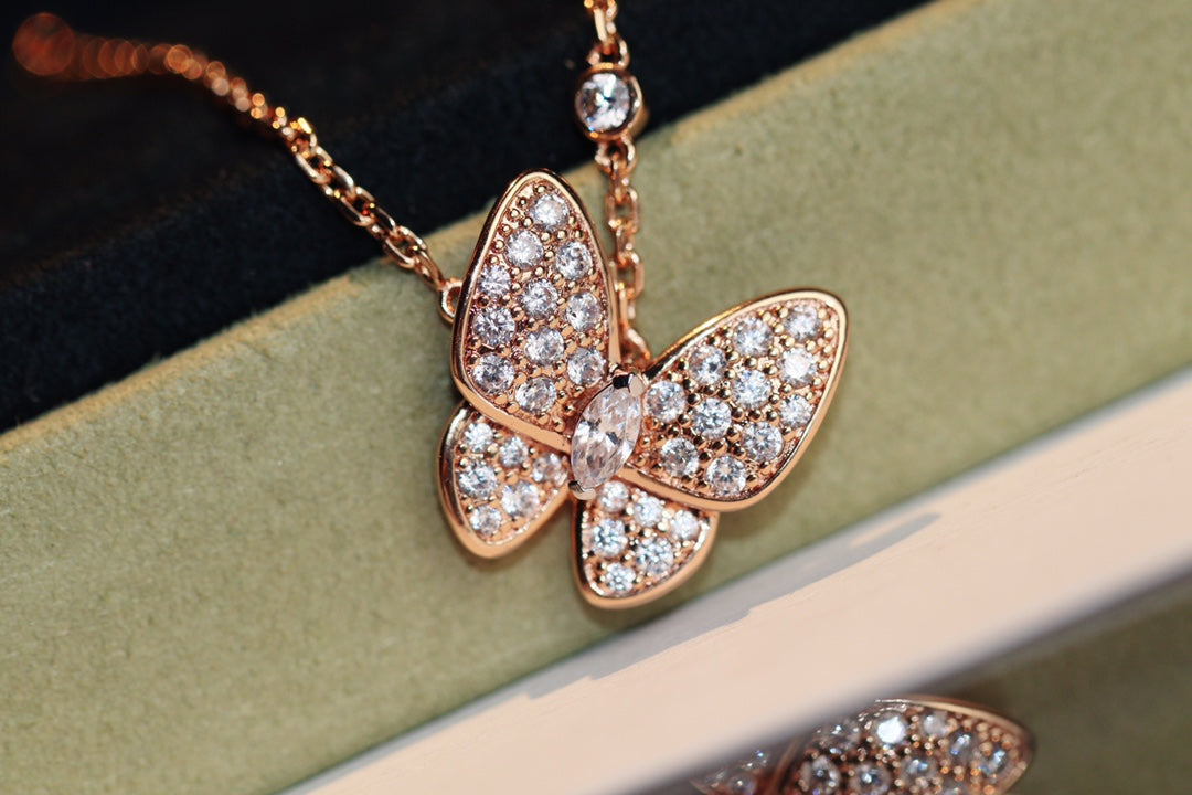 [⭐⭐JeweliWhal]BUTTERFLY DIAMOND NECKLACE