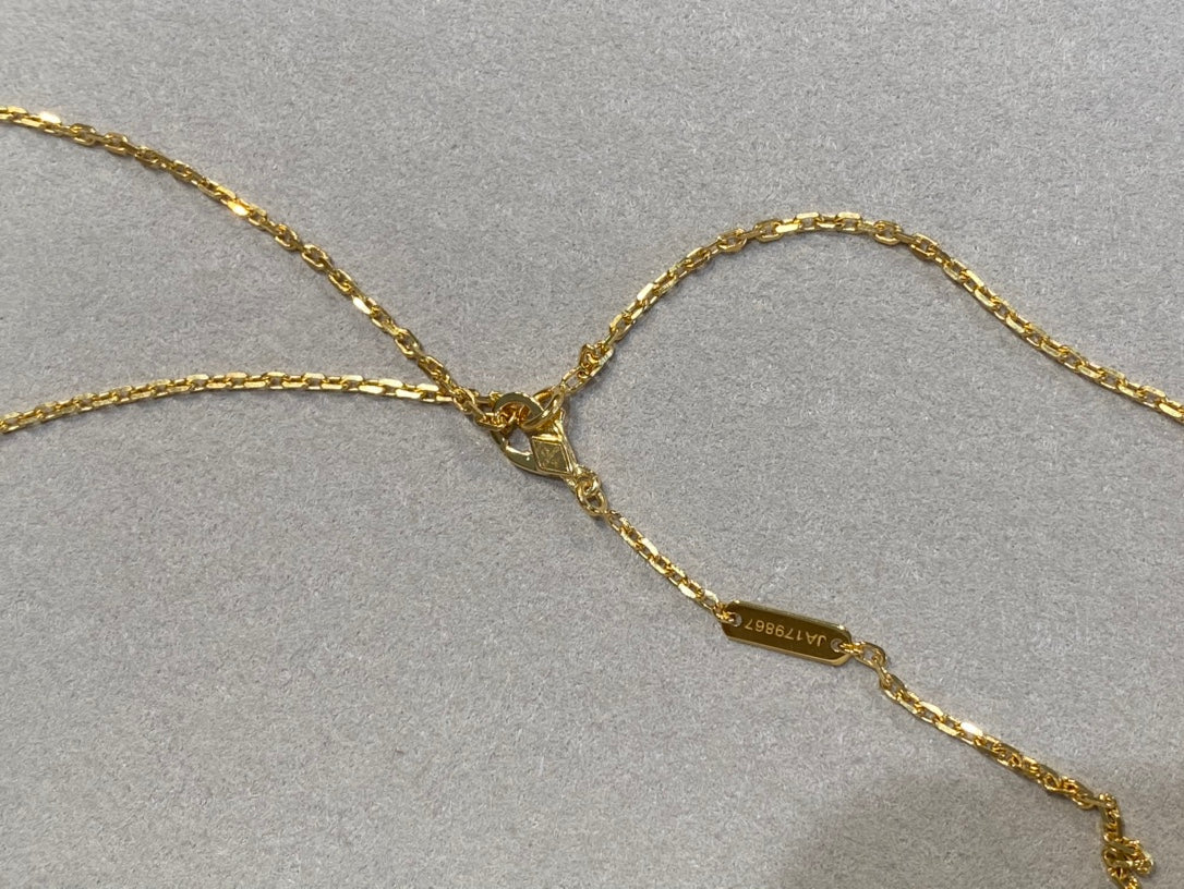 [⭐⭐JeweliWhal]CLOVER 25MM HALSKETTE GOLD KARNEOL