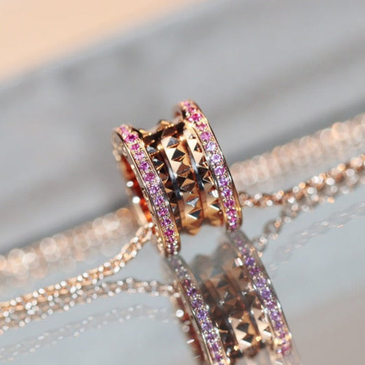 [⭐⭐JeweliWhal]ZERO 1 ROCK ROSÉGOLD PINK DIAMANT-HALSKETTE