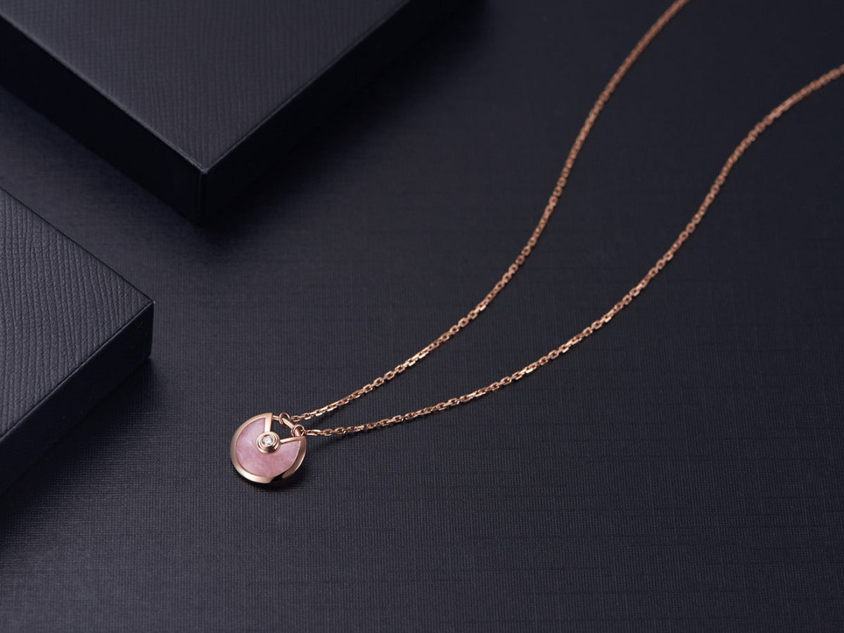 [⭐⭐JeweliWhal]AMULETTE HALSKETTE ROSÉGOLD ROSÉ PERLMUTT