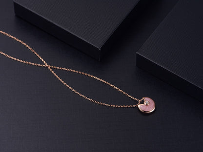[⭐⭐JeweliWhal]AMULETTE HALSKETTE ROSÉGOLD ROSÉ PERLMUTT