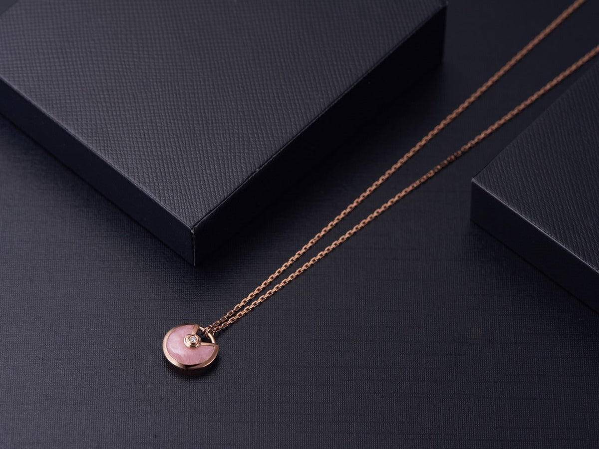 [⭐⭐JeweliWhal]AMULETTE HALSKETTE ROSÉGOLD ROSÉ PERLMUTT