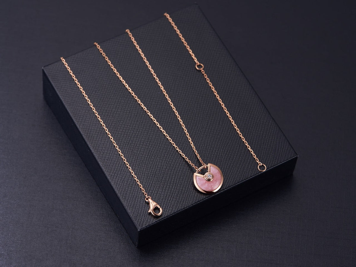 [⭐⭐JeweliWhal]AMULETTE HALSKETTE ROSÉGOLD ROSÉ PERLMUTT