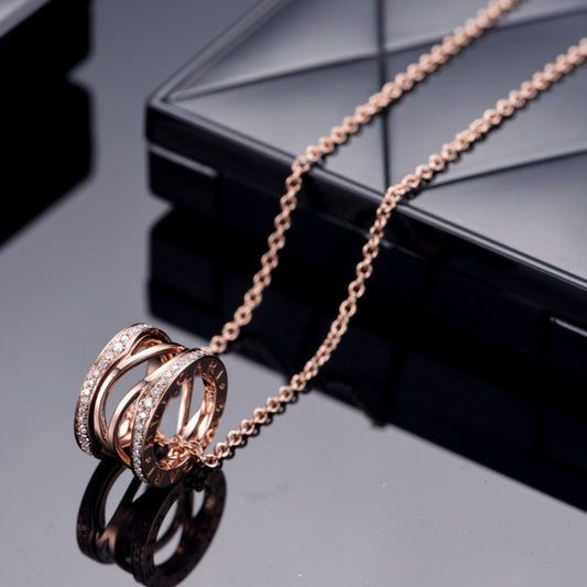 [⭐⭐JeweliWhal]ZERO 1 OFFENE HALSKETTE AUS ROSÉGOLD MIT DIAMANTEN