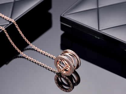 [⭐⭐JeweliWhal]ZERO 1 PINK GOLD DIAMOND OPEN NECKLACE