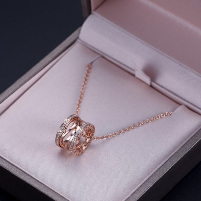 [⭐⭐JeweliWhal]ZERO 1 PINK GOLD DIAMOND OPEN NECKLACE