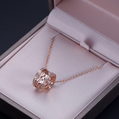 [⭐⭐JeweliWhal]ZERO 1 PINK GOLD DIAMOND OPEN NECKLACE