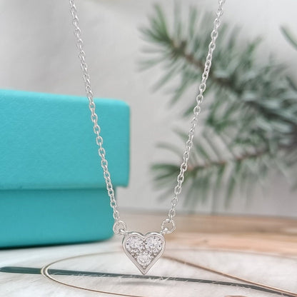 [JeweliWhal]HEART 3 DIAMONDS PEDANT NECKLACE