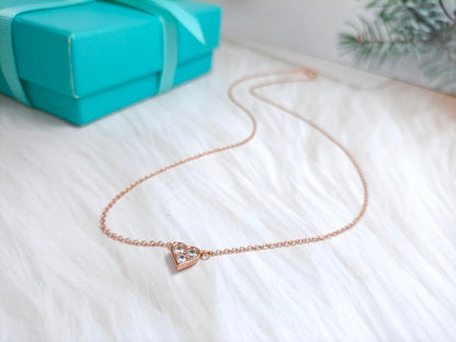 [JeweliWhal]HEART 3 DIAMONDS PEDANT NECKLACE