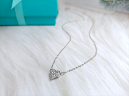 [JeweliWhal]HEART 3 DIAMONDS PEDANT NECKLACE