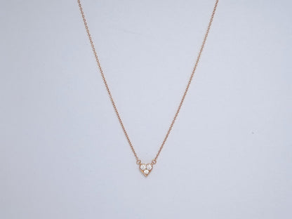 [JeweliWhal]HEART 3 DIAMONDS PEDANT NECKLACE